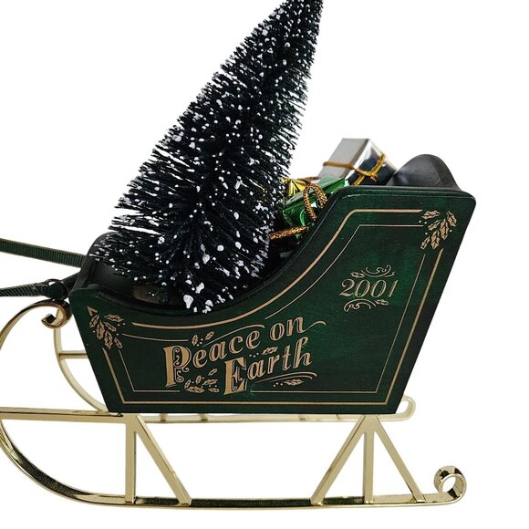 Vintage Breyer Horse & Sleigh Christmas Decoration Set "Peace On Earth" 2001 - Picture 3 of 7